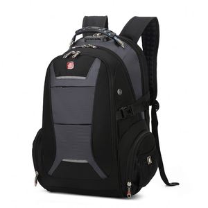 Mochila Escolar Vintage Personalizada Impermeável para Viagens de Negócios Leve Preta Unissex Grande com Compartimento para Laptop e USB - Product Image 4