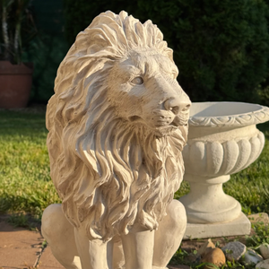 รูปปั้นรูปปั้นรูปปั้นสัตว์หินอ่อนแกะสลัก<span class=keywords><strong>หน้า</strong></span>ประตูบ้านสิงโตสีขาวสำหรับสวนกลางแจ้ง - Product Image 5