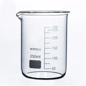 Pabrik Kustom Skala 5 ~ 2000Ml Kustom Beaker Laboratorium Gelas Kaca Barang Pecah Belah