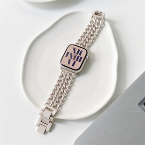 HuaMJ Cinturino per <span class=keywords><strong>Apple</strong></span> <span class=keywords><strong>Watch</strong></span> Starlight Ultra 2023, Popolare Nuovo Modello 38 40 41 42 44 45 49mm in <span class=keywords><strong>Acciaio</strong></span> Inossidabile - Product Image 6