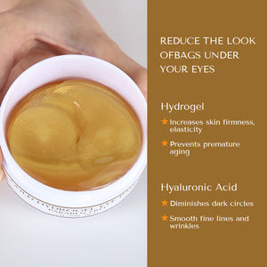 رقع جل للعين تحت العلامة التجارية الخاصة لإزالة الهالات السوداء، مرطبة للنوم، مع الكولاجين والكريستال الذهبي عيار 24 قيراط - Product Image 4