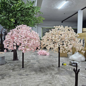 A103 Sakura 3 pies 4 pies 5 pies 6 pies 7 pies 8 pies 10 interior rosa blanco llanto flor de cerezo artificial centro de mesa para boda - Product Image 2