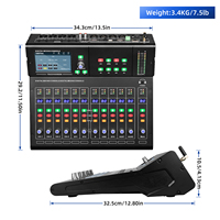 Console de mixage numérique standard 8 canaux KG8, entrées XLR pour une utilisation professionnelle sur scène audio, effets intégrés