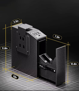 Caja Fuerte de Seguridad para el Hogar y la Oficina con Cerradura de Llave y Montaje en Pared, Fabricada en Acero T9, con <span class=keywords><strong>Contraseña</strong></span> de Huella Dactilar - Product Image 6