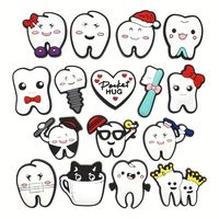 Vente en gros de breloques pour chaussures de santé dentaire épingles d'accessoires en PVC j'aime mon dentiste décoration de chaussures pour chaussures sabots