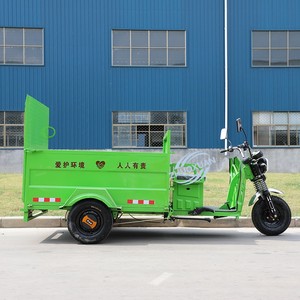 4-Bucket Flatbed Electric Sanitation Tricycle Customizable Waste Transfer Truck 100-200kg Payload 50-70km Range for Community - Product Image 3