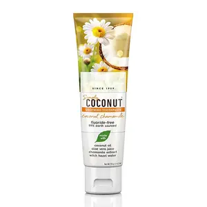 Dentifrice à l'huile de noix de coco chrysanthème biologique sans fluor gomme dentifrice mauvaise haleine pour adulte