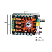 Carte d'amplificateur de puissance numérique TDA7498E 2.0 à double canal 2*160W, version haute puissance, prend en charge BTL 220W avec alimentation CC 12-36V
