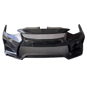 Auto Car LED Front Bumper Lip Bodykit for 2016-2018 Bumper Guard Side Skirt with Exhaust Cut-Outs Made From Plastic - Product Image 2