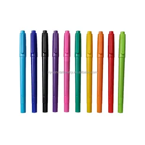 Flysea Double Tip Permanent Marker Pen Custom Color with Flat Brush Tip
