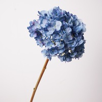 Bunga Hydrangea Buatan 28cm, Cabang Besar, Sentuhan Realistis, Gaya Modern, Bunga Romantis, Grosir Bunga Pernikahan