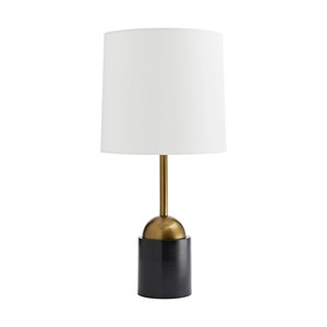 Lampe de table moderne minimaliste en laiton et verre transparent avec base en cristal |   Éclairage contemporain élégant pour chambre d'hôtel - Product Image 3
