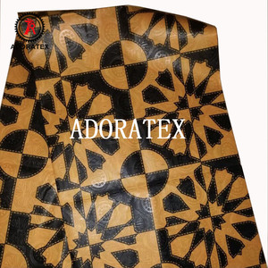 Tissu africain Ankara, gaufrage véritable bloc imprimés, cire design <span class=keywords><strong>bazin</strong></span> 3D, vente en gros, nouvelle collection 2020 - Product Image 1