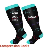 Chaussettes de compression surdimensionnées résistantes aux odeurs grande taille pour les mollets et les genoux