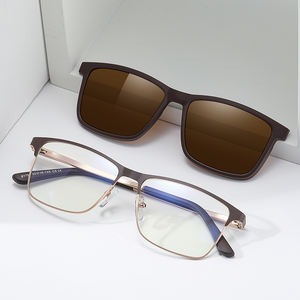 نظارات طبية وشمسية كلاسيكية جديدة MS 91755 2026 من مادة TR90 والمعدن، نظارات عالية الجودة مع مشبك مغناطيسي أمامي مستقطب قابل للتخصيص - Product Image 1