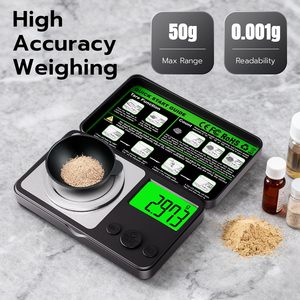 Báscula Digital de Bolsillo para Joyería, Diseño Nuevo de Fábrica con Pantalla LCD Retroiluminada, Pilas AAA, Alta Precisión de 0.001g, 50g - Product Image 2