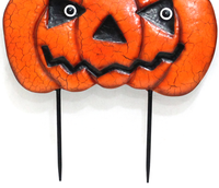 Halloween Citrouille Pelouse Métal Piquet Solaire Alimenté Jardin Piquet pour Cour Fer Matériel Étanche
