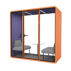 บูธโทรศัพท์ส่วนตัวแบบกันเสียงสำหรับ 2 คน รุ่น Acoustic Pod สำหรับการประชุมในร่ม บูธโทรศัพท์สำนักงาน - Product Image 2