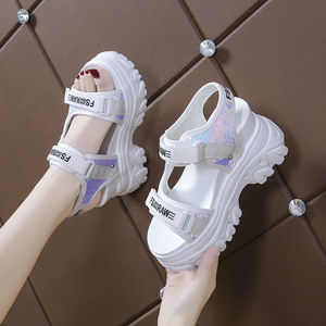 Sandalias de tacón alto para mujer, estilo nuevo, al por mayor, sandalias antideslizantes y que aumentan la altura, a la moda. - Product Image 4