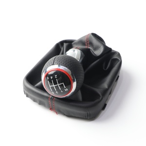 Pour <span class=keywords><strong>Audi</strong></span> <span class=keywords><strong>A3</strong></span> S3 8P <span class=keywords><strong>2003</strong></span>-2012, pommeau de levier de vitesse 6 vitesses avec cadre de protection rouge - Product Image 5