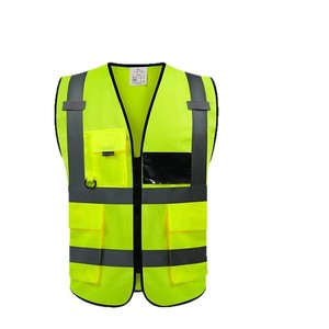 Gilet de sécurité réfléchissant haute visibilité, vêtements de signalisation personnalisables avec logo, pour chantier, patrouille et travail extérieur - Product Image 2