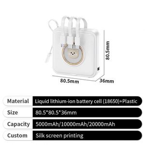 Mini Llavero Personalizado con Banco de Energía, Espejo de Maquillaje Portátil de Bolsillo, Banco de Energía de 20000 mAh para Niños - Product Image 4