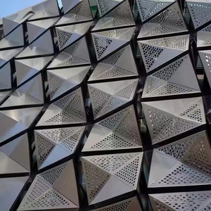 Thiết kế hiện đại nhôm Veneer 3D Panel tường bên ngoài mặt tiền trang trí kim loại Ốp cho trung tâm khách sạn bệnh viện tường Rèm nghệ thuật - Product Image 5