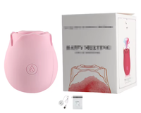 Rosen-Silikon-Vibrator für Frauen Klitoris-Sauger Brustwarzen-Stimulator Erotikspielzeug Weiblicher Masturbator USB-Aufladbar 7 Frequenzen