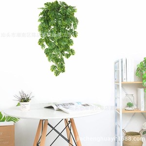 Artificial Monstera <b>Leaves</b> <b>Wall</b> Hanging Vine 76cm Green Indoor <b>Decoration</b> Plastic Rattan Plant Garland - Product Image 3