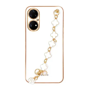 Casing ponsel kustom untuk Tecno Camon Infinix Hot20 POP ITEL SMART Electroplated empat daun semanggi cangkang silikon