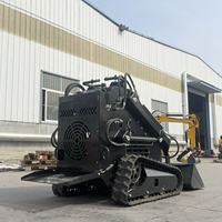 Mini-chargeuse sur chenilles SMT-380 facile à utiliser pour l'aménagement paysager communautaire, le défrichement des vergers, le remblayage du sol