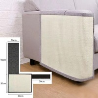 Tapis à gratter pour chat en sisal naturel avec poche pour accoudoir de canapé, tapis à gratter pour chat en lin de qualité supérieure, protection de meubles pour chats d'intérieur