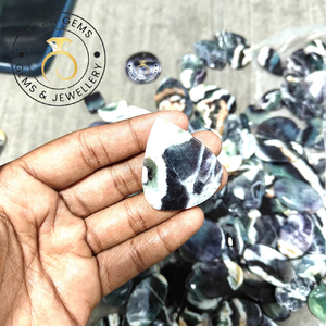 100% Natural High Quality Fluorite Stone Cabochon Colourful Loose Gemstones for Healing Jewellery Wholesale Lot Fluorite Stones. - Product Image 2