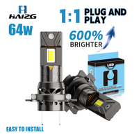 HAIZG Phare de voiture LED D9P 66W 6000K H1 H3 H4 9005, ampoule compacte Plug and Play pour phare universel de voiture, vente chaude
