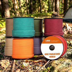 Tali Paracord Grosir 4mm 3mm 2mm 550lbs Tipe III 7-Strand Core <span class=keywords><strong>Nylon</strong></span> untuk Tenda Camping DIY Gelang - Product Image 1