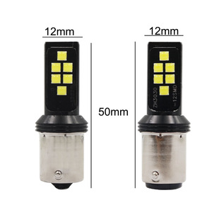 Luz de freno elevada para coche, intermitente, 1156, 1157, 12 luces, 3030, luz trasera, bombilla de 12V. - Product Image 5