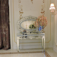 Meuble miroir de haute qualité, nouveau design, vente chaude, table console miroir, vente directe d'usine, nouveau design, décoration de salon