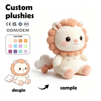 Peluche Lion Personnalisée conçue par IA, en coton PP, douce et moelleuse, avec logo personnalisé, OEM ODM, cadeau promotionnel, souvenir d'entreprise