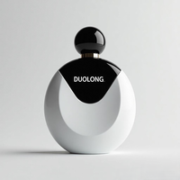 Nouvelle conception, flacons de parfum en verre transparent unisexes de 50 ml et 100 ml avec vaporisateur, logo personnalisé, boîte de luxe