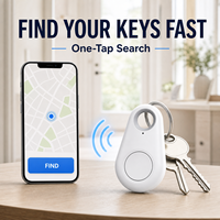 Llavero Inteligente con Rastreador, Material de PC, Antipérdida, Control por Aplicación, Localizador para Teléfono, Llaves, Equipaje, Mascotas, iOS/Android