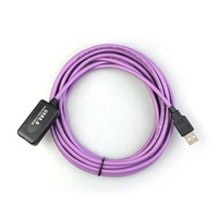 Câble d'extension USB 2.0 mâle-femelle haute flexibilité pour chaîne porte-câbles, certifié 10 millions de cycles, câble de données industriel avec amplificateur