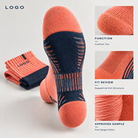 Chaussettes de cyclisme à bout coussiné en coton fin, avec accent de style, respirantes, ajustement confortable, logo artistique, tailles variées