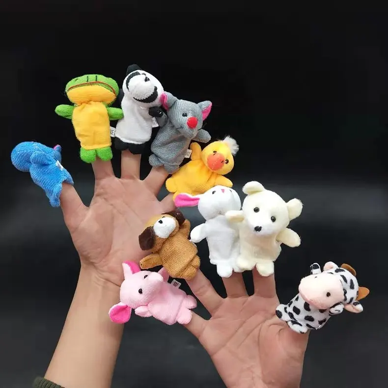 Wholesale Saft Animal Shape Plush Finger Puppet Vending Capsule Toy For Children