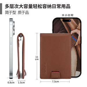 Goldbittel Foldable Slim <b>Wallet</b> 5 Inch RFID Protection Men's Business Style <b>Card</b> <b>Holder</b> - Product Image 3
