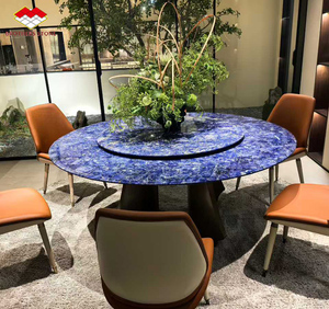 럭셔리 딥 블루 화강암 주방 아일랜드 조리대 천연 딥 블루 화강암 스톤 가구 식탁 리셉션용 - Product Image 6