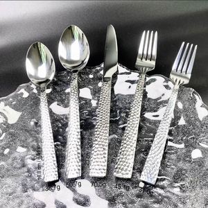 Juego de Cubiertos Reutilizables de Acero Inoxidable de Grado Alimenticio Chaodeli con Mango Cuadrado, 5 Piezas, para Fiestas, Hogar y Restaurantes - Product Image 1