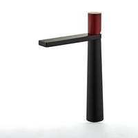 Robinet de lavabo moderne minimaliste multicolore en laiton, mitigeur monocommande monotrou à poser, finition dorée, eau chaude et froide