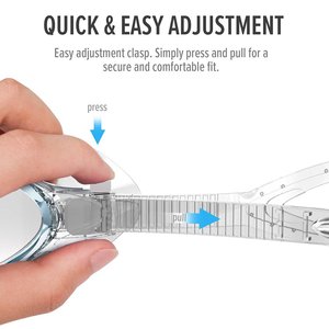 نظارات سباحة للبالغين بحزام رأس قابل للتعديل بسهولة، نظارات أمان للرياضات المائية في الهواء الطلق وحمامات السباحة، إصدار السيليكون للرؤية الواضحة، بيع بالجملة - Product Image 2