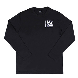 Maglietta a <span class=keywords><strong>maniche</strong></span> <span class=keywords><strong>lunghe</strong></span> in Jersey 100% in cotone 100% cotone con lettere di cotone nero Unisex T Shirt da <span class=keywords><strong>uomo</strong></span> a manica lunga - Product Image 1