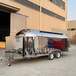 Chariot de nourriture de rue mobile, chariot de restauration rapide en acier inoxydable de 5,8 m entièrement équipé - Product Image 6